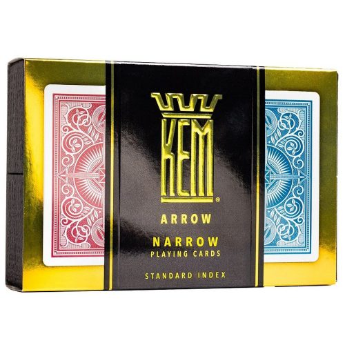 Carti Kem Paisley Bridge albastru si rosu 100% plastic