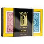 Carti de joc Kem Arrow Wide 100% plastic, jumbo index, doua pachete