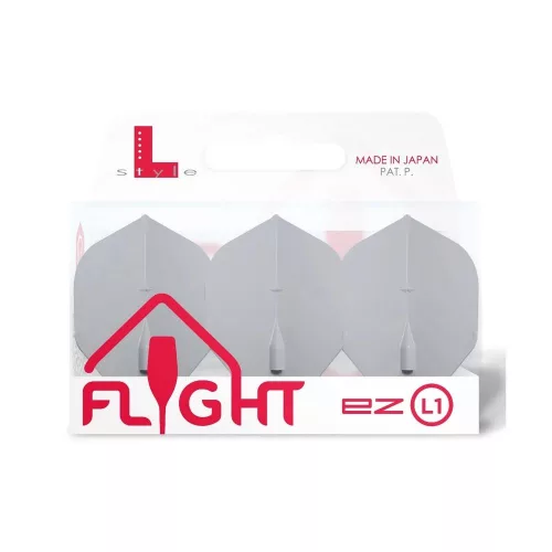 Fluturasi darts gri,L-Style L1 EZ, forma Standard, 3 bucati
