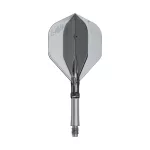 Fluturas si tija darts L-Style L-System L1 260, transparent negru, 42mm