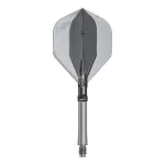 Fluturas si tija darts L-Style L-System L1 330, transparent negru, 49mm