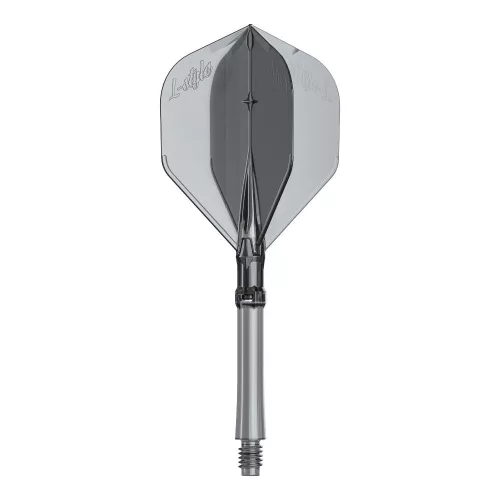 Fluturas si tija darts L-Style L-System L1 330, transparent negru, 49mm
