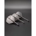 Fluturas si tija darts L-Style L-System L1 330, transparent negru, 49mm