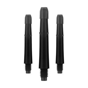 Tija darts L-Style Locked Straight, negru-transparent, 30mm