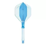 Fluturas si tija darts L-Style L-System l1 330, transparent albastru, 49mm