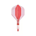 Fluturas si tija darts L-Style L-System L1 190, transparent rosu, 35mm