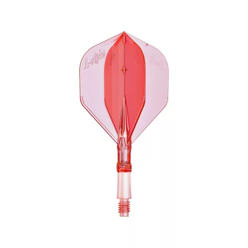 Fluturas si tija darts L-Style L-System L1 190, transparent rosu, 35mm