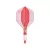 Fluturas si tija darts L-Style L-System L1 190, transparent rosu, 35mm