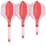 Fluturas si tija darts L-Style L-System L1 190, transparent rosu, 35mm