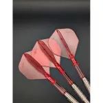 Fluturas si tija darts L-Style L-System L1 190, transparent rosu, 35mm