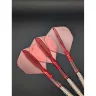   Fluturas si tija darts L-Style L-System L1 190, transparent rosu, 35mm