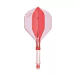 Fluturas si tija darts L-Style L-System L 260, transparent rosu 42mm