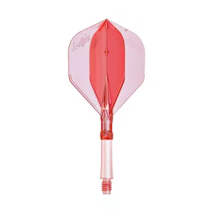   Fluturas si tija darts L-Style L-System L 260, transparent rosu 42mm