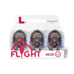 Fluturas darts L-Style L1EZ Chief Skull, alb transparent