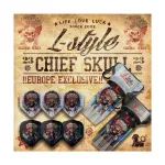 Fluturas darts L-Style L1EZ Chief Skull, alb transparent