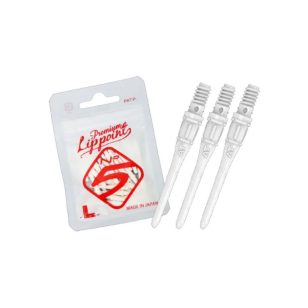 Varf darts plastic L-Style Premium LipPoint No5, alb, lung, 30 mm, set 30 bucati