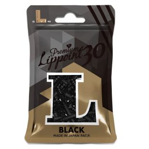 Varf Darts plastic L-Style Premium LipPoint negru lung, 30 mm 2BA/30 buc.