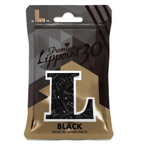 Varf Darts plastic L-Style Premium LipPoint negru lung, 30 mm 2BA/30 buc.