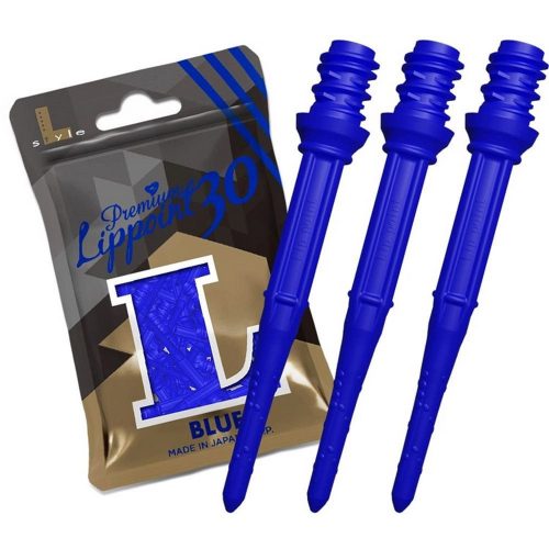 Varf darts plastic L-Style Premium LipPoint albastru, lung 30mm, 2BA / 30 buc