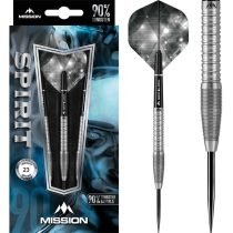   Set sageti darts Mission steel Spirit 23g, M6, front razor grip, 90% wolfram