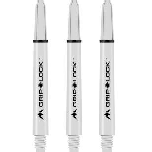 Tija darts Mission GripLock, alb, 48mm, lung