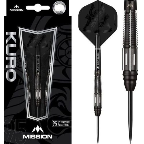 Set sageti steel Kuro 23g, black, M4 rear taper 95% wolfram