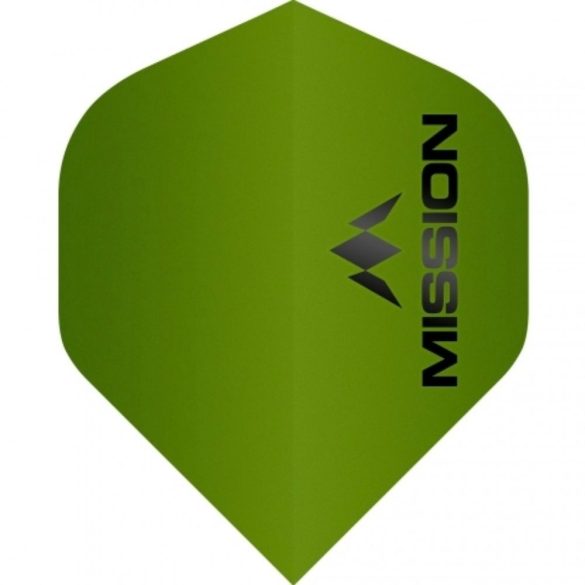 Fluturasi darts Mission Logo, No2, mat verde , std, 100 microni
