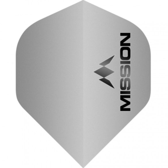 Fluturasi darts Mission Logo, No2, mat argintiu, std, 100 microni