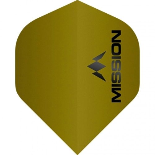 Fluturasi darts Mission Logo, No2, mat auriu , std, 100 microni