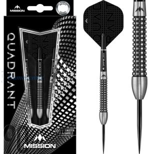   Set sageti darts Mission steel Quadrant 25g, M3, quad grip 90% wolfram