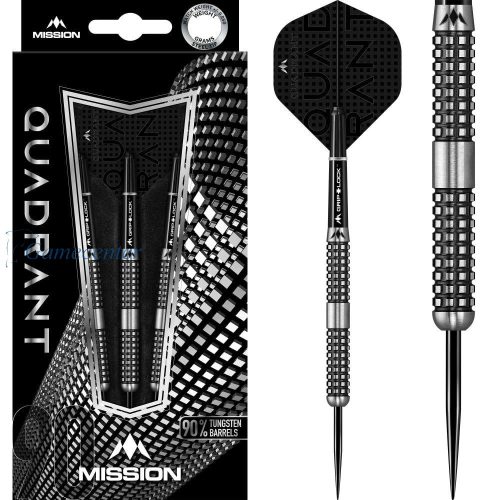 Set sageti darts Mission steel Quadrant 23g, M4, quad grip 90% wolfram