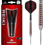   Set sageti darts Mission steel Reiki 25g, M1, Electro red, 90% wolfram