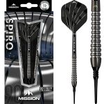 Sageti darts Mission soft Spiro 19g, M2, curved, 90% tungsten