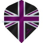   Fluturasi darts Mission Alliance, Union Jack, No2, 100 microni gros , negru, lila