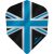 Fluturasi darts Mission Alliance, Union Jack, No6, 100 microni gros , negru, albastru