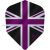 Fluturasi darts Mission Alliance, Union Jack, No6, 100 microni gros , negru, lila