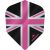 Fluturasi darts Mission Alliance, Union Jack, No6, 100 microni gros , negru, roz