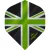 Fluturasi darts Mission Alliance, Union Jack, No2, 150 microni gros , negru, verde 