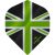 Fluturasi darts Mission Alliance, Union Jack, No2, 150 microni gros , negru, verde 