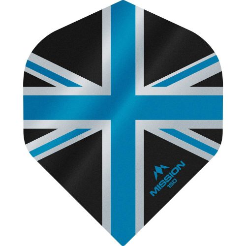Fluturasi darts Mission Alliance, Union Jack, No2, 150 microni gros , negru, albastru