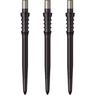 Varf darts metalic Mission Sniper Micro grip 28mm, negru-argintiu