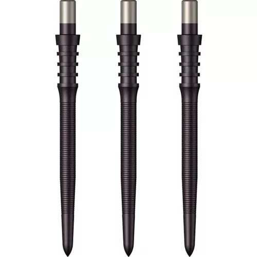 Varf darts metalic Mission Sniper Micro grip 28mm, negru-argintiu