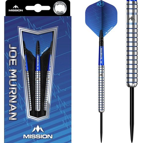 Set sageti darts Mission steel Joe Murnan Electro Blue 22g, 90% wolfram