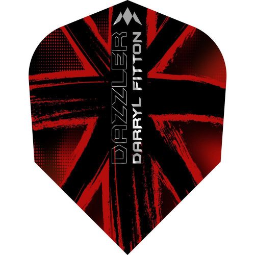 Fluturasi darts Mission Darryl Fitton negru-rosu No6