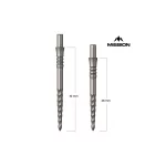 Varf darts steel Mission Sniper Lunar FS 28mm argintiu