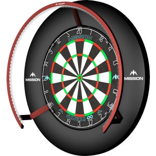 Sistem de lumina Mission Torus 270 rosu pentru tinte de darts, fara umbra