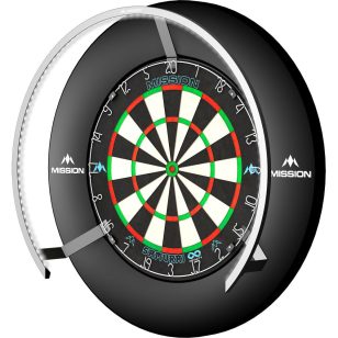 Mission Torus 270 culoare argintie, iluminare fara umbre pentru tinta de darts