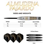 Set darts Mission steel Almudeno Fajardo Ayuso 23g, 95% wolfram