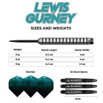 Set sageti darts  Mission steel Lewis Gurney 22g, 95% wolfram