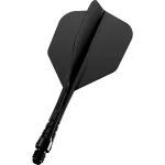 Fluturas si tija darts Mission Force 90 Vortex negru, fluturas No6 si tija medie